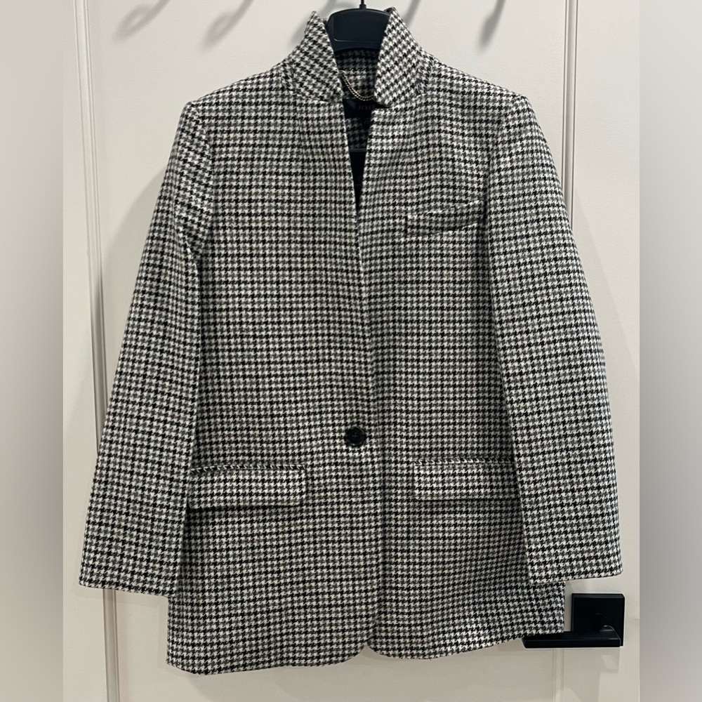 NWT j. crew herringbone oversized wool blazer jacket sz 00